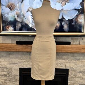 H&M Cream Pencil Skirt